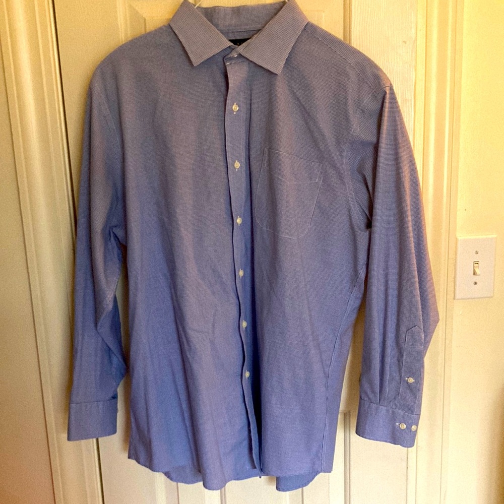 Ralph Lauren blue/white checked long sleeve shirt